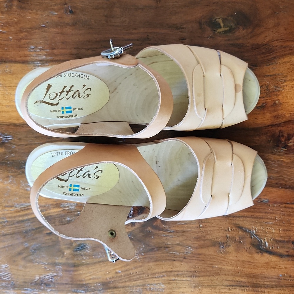 Lotta From Stockholm high peep toe clogs size 39